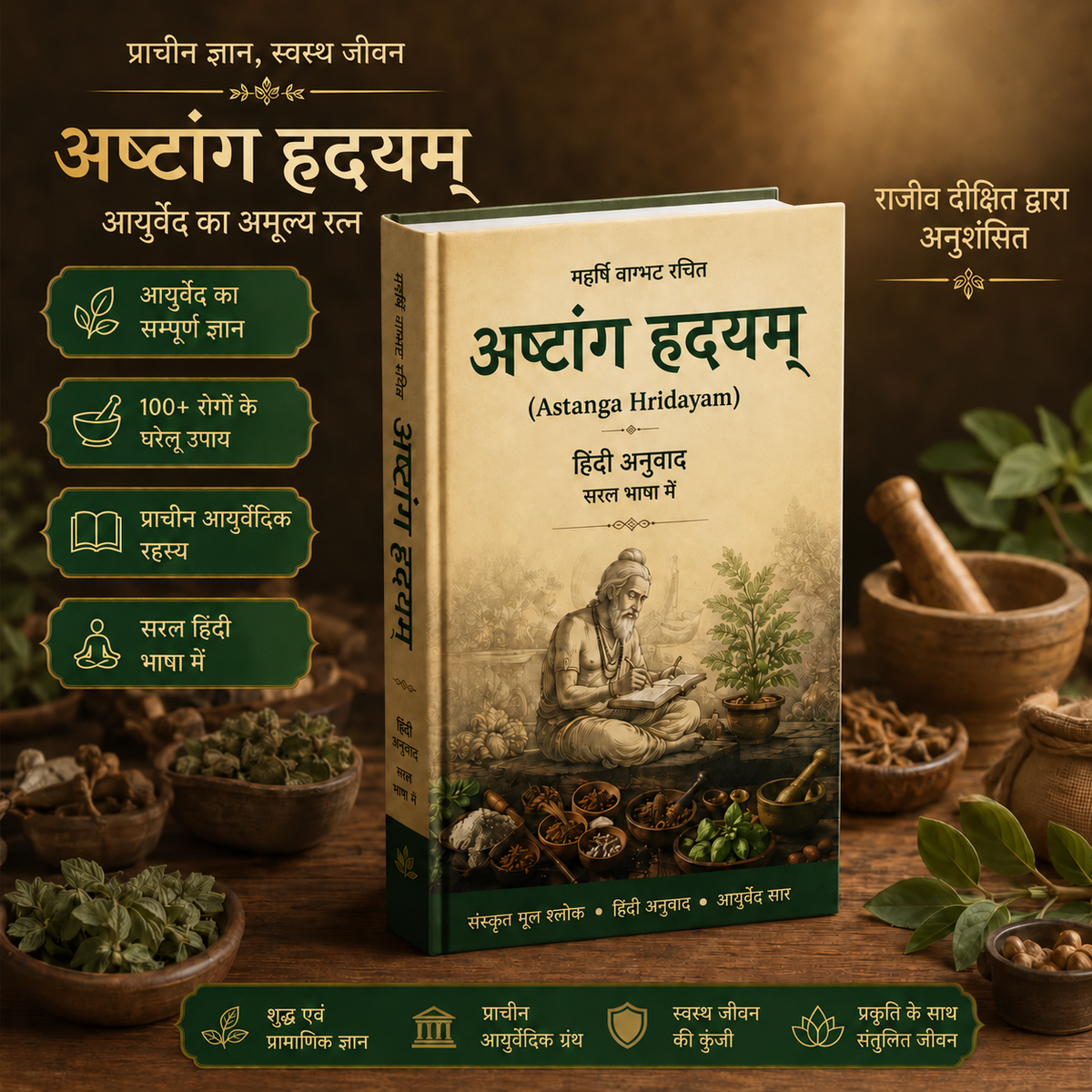 अष्टांग हृदयम – असली आयुर्वेद का ज्ञान (हिंदी में)