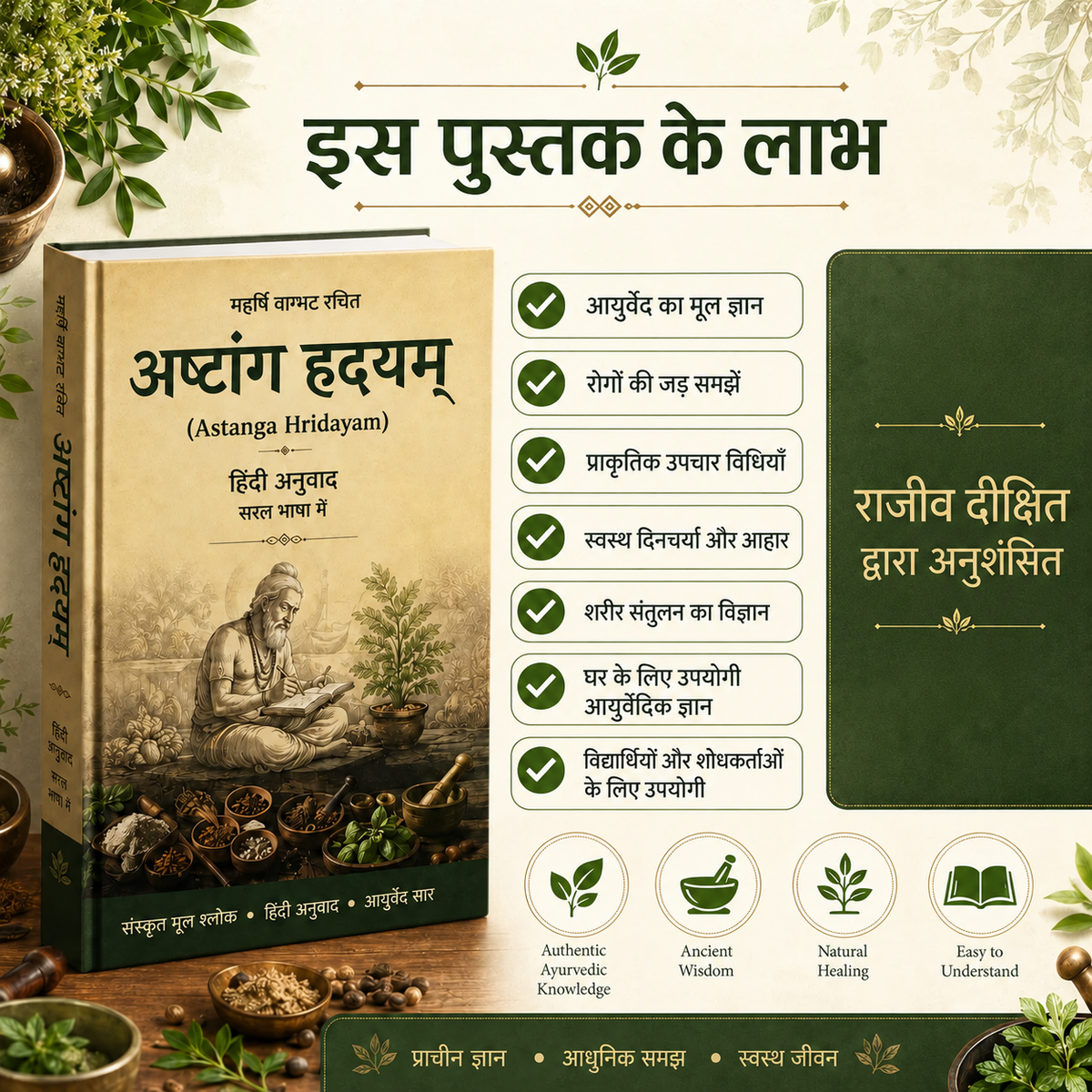 अष्टांग हृदयम – असली आयुर्वेद का ज्ञान (हिंदी में)